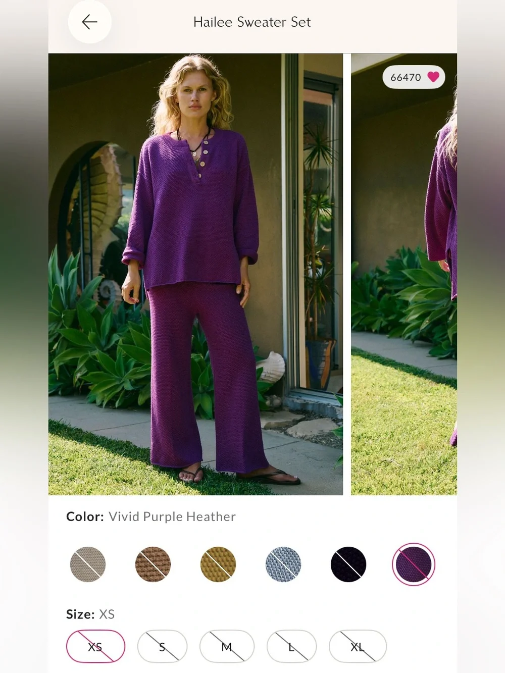 Free People Haliee Sweater Set in Vivid Heather Purple!
